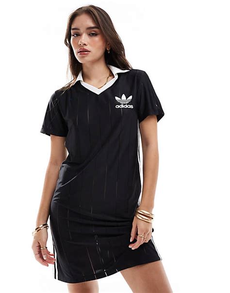 adidas originals jerseykleid mit logo-streifen schwarz|adidas Originals ADICOLOR CLASSICS 3.